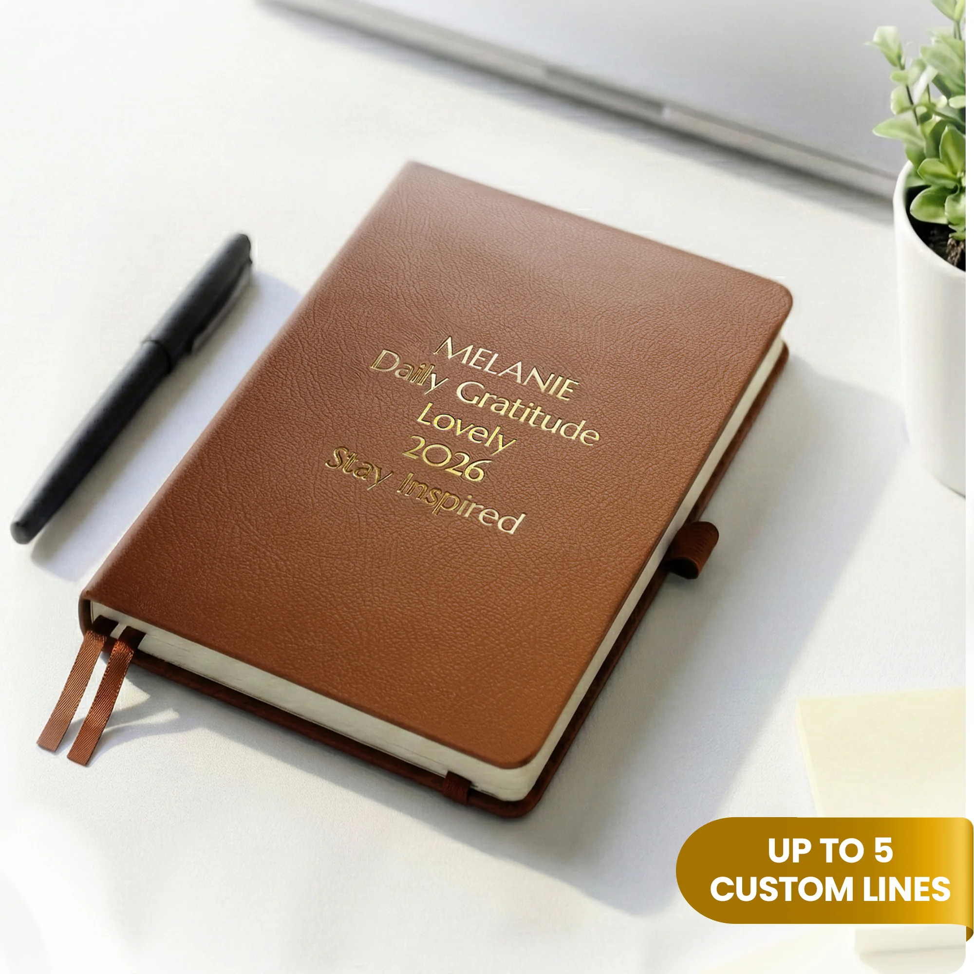 Personalized Journal Notebook - Brown